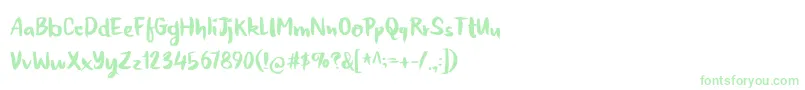 HoneyvoidDemo Font – Green Fonts on White Background
