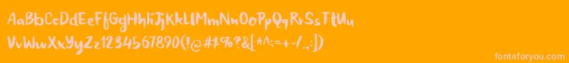 HoneyvoidDemo Font – Pink Fonts on Orange Background