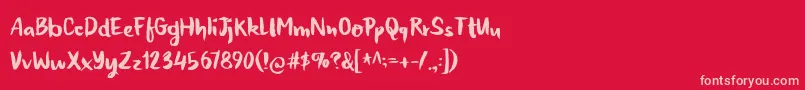 HoneyvoidDemo Font – Pink Fonts on Red Background