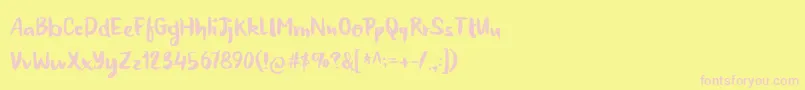 HoneyvoidDemo Font – Pink Fonts on Yellow Background