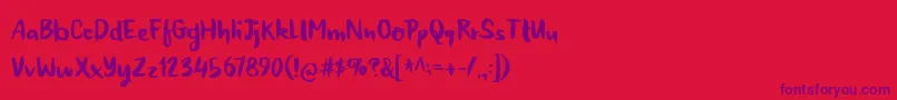HoneyvoidDemo Font – Purple Fonts on Red Background