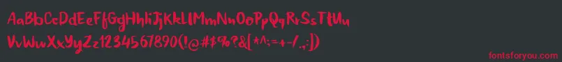 HoneyvoidDemo Font – Red Fonts on Black Background