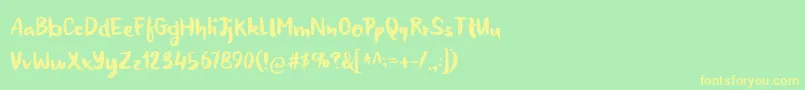 HoneyvoidDemo Font – Yellow Fonts on Green Background