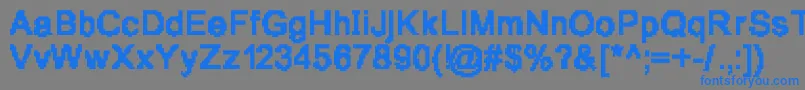 Pixelgrunge Font – Blue Fonts on Gray Background