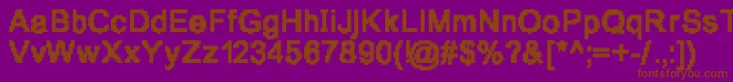 Pixelgrunge Font – Brown Fonts on Purple Background