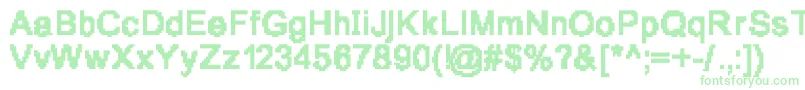 Pixelgrunge Font – Green Fonts on White Background