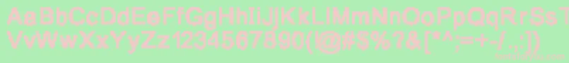 Pixelgrunge Font – Pink Fonts on Green Background