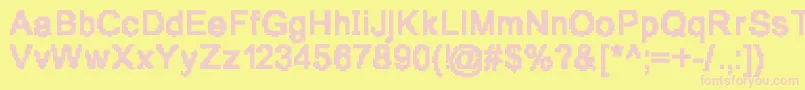 Pixelgrunge Font – Pink Fonts on Yellow Background