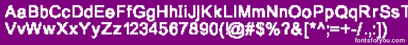 Pixelgrunge Font – White Fonts on Purple Background