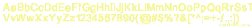 Pixelgrunge Font – Yellow Fonts on White Background