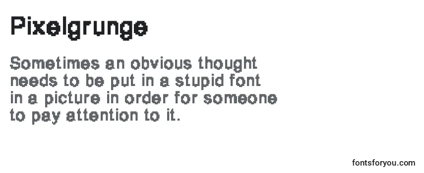 Review of the Pixelgrunge Font