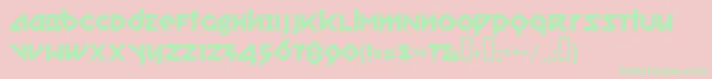 RelishGargler-Schriftart – Grüne Schriften auf rosa Hintergrund