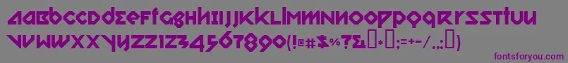 RelishGargler Font – Purple Fonts on Gray Background