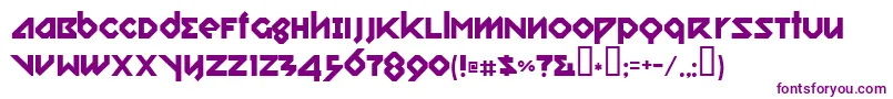 RelishGargler-fontti – violetit fontit valkoisella taustalla