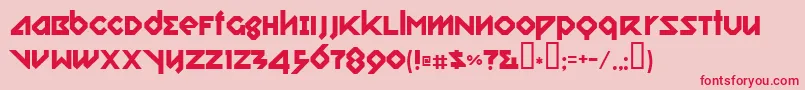 RelishGargler Font – Red Fonts on Pink Background