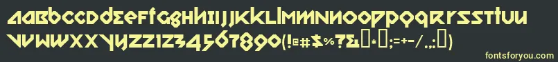 RelishGargler Font – Yellow Fonts on Black Background