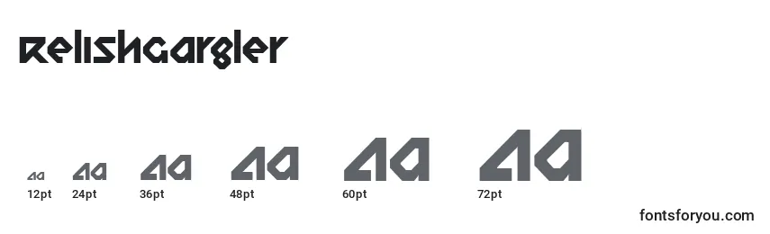 RelishGargler Font Sizes