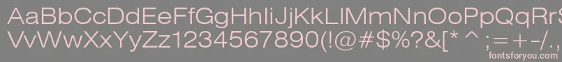 Heliosextlight Font – Pink Fonts on Gray Background