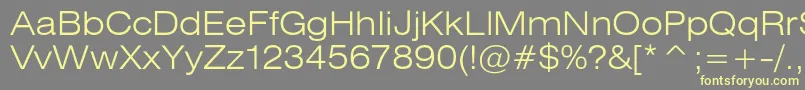 Heliosextlight-fontti – keltaiset fontit harmaalla taustalla
