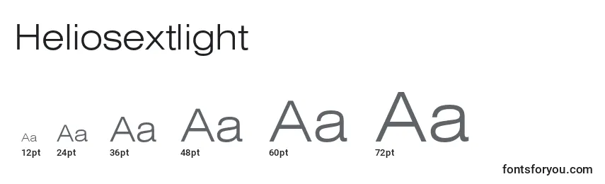 Heliosextlight Font Sizes