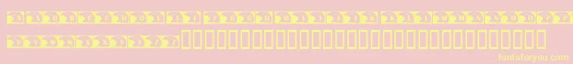 KrStandingProud Font – Yellow Fonts on Pink Background