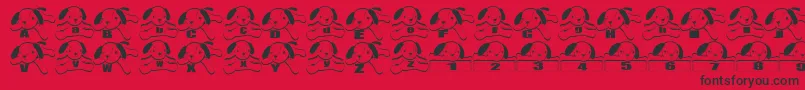 フォントTerryFont – 赤い背景に黒い文字