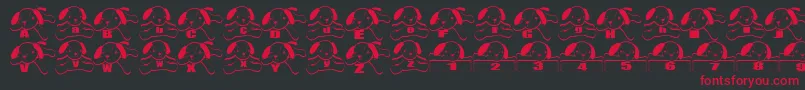 TerryFont Font – Red Fonts on Black Background
