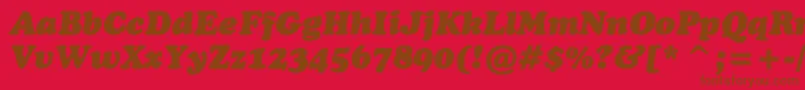 CooperblackcbtItalic Font – Brown Fonts on Red Background