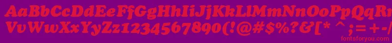 More about CooperblackcbtItalic Font CooperblackcbtItalic Font – Red Fonts on Purple Background