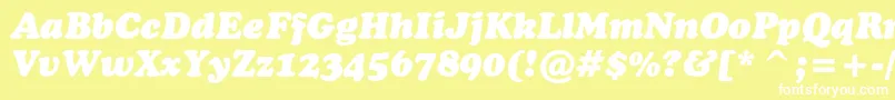 CooperblackcbtItalic Font – White Fonts on Yellow Background