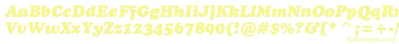 CooperblackcbtItalic Font – Yellow Fonts on White Background