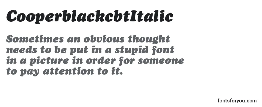 CooperblackcbtItalic Font