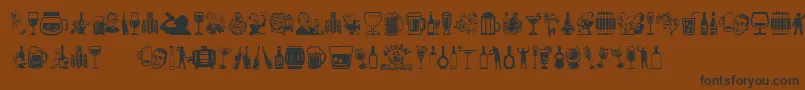 Alcohol Font – Black Fonts on Brown Background