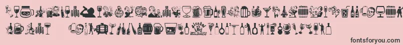 Шрифт Alcohol – чёрные шрифты на розовом фоне