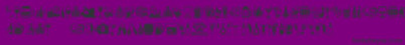 フォントAlcohol – 紫の背景に黒い文字