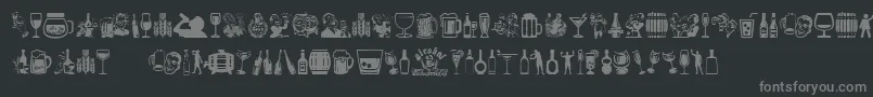 Alcohol Font – Gray Fonts on Black Background