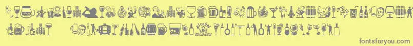 Weitere Informationen zur Alcohol-Schriftart Alcohol-Schriftart – Graue Schriften auf gelbem Hintergrund