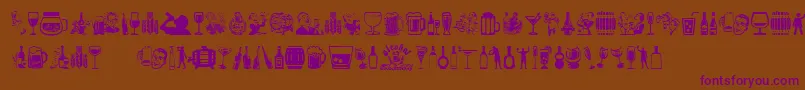 Alcohol Font – Purple Fonts on Brown Background