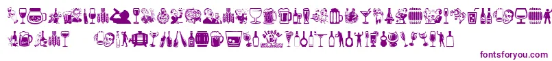 Alcohol Font – Purple Fonts on White Background