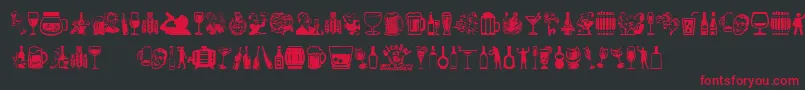 Alcohol Font – Red Fonts on Black Background