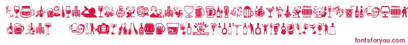 フォントAlcohol – 白い背景に赤い文字