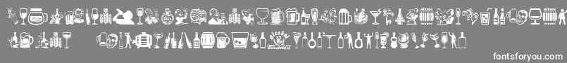 Alcohol Font – White Fonts on Gray Background