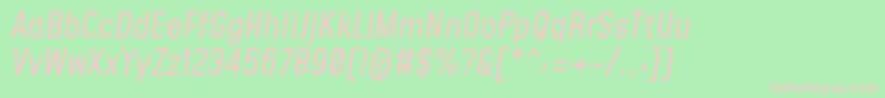 MohaveItalic Font – Pink Fonts on Green Background