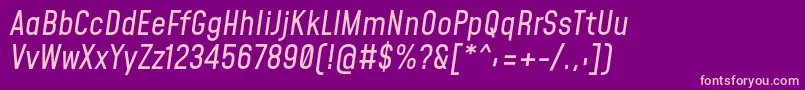 MohaveItalic Font – Pink Fonts on Purple Background