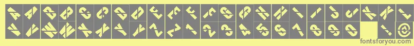 Шрифт Aerogapbricks – серые шрифты на жёлтом фоне