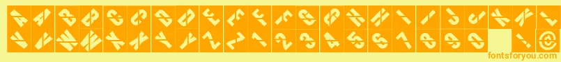Czcionka Aerogapbricks – pomarańczowe czcionki na żółtym tle