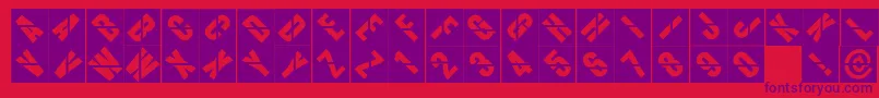 Aerogapbricks Font – Purple Fonts on Red Background