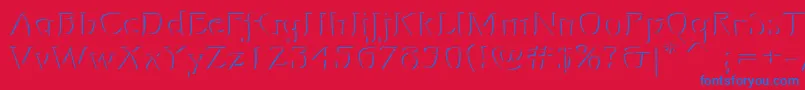 Mojarelief Font – Blue Fonts on Red Background