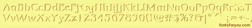 Mojarelief Font – Brown Fonts on Yellow Background
