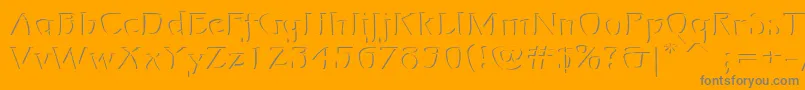 Mojarelief-Schriftart – Graue Schriften auf orangefarbenem Hintergrund